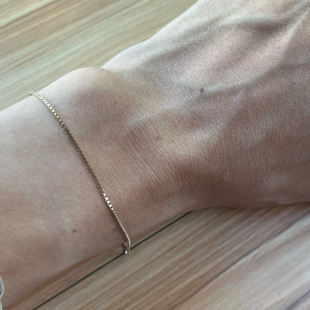 10k solid gold bracelet 19cm